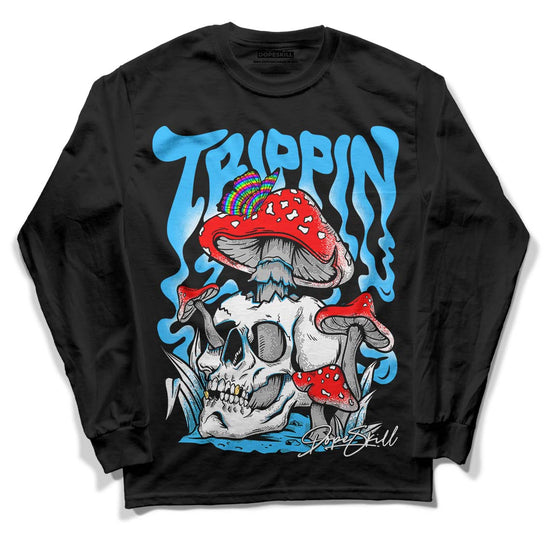 Jordan 2 Low "University Blue" DopeSkill Long Sleeve T-Shirt Trippin Graphic Streetwear - Black