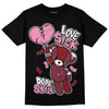 Jordan 1 Retro High OG “Team Red” DopeSkill T-Shirt Love Sick Graphic Streetwear - Black