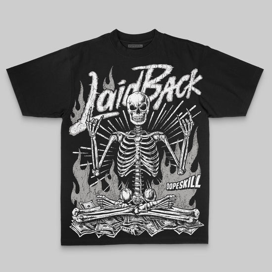 Black/White Oversize Print Laid Back DopeSkill Graphic Premium T-shirt Streetwear - black