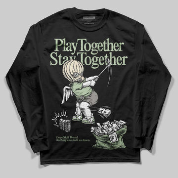 Jordan 4 WMNS “Seafoam” (2025) DopeSkill Long Sleeve T-Shirt Play together, Stay together Graphic Streetwear - Black