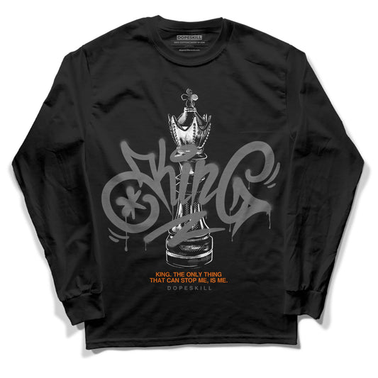 Jordan 3 Retro 'Fear Pack' DopeSkill Long Sleeve T-Shirt King Chess Graphic Streetwear  - Black 