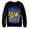 Royal Blue Sneakers DopeSkill Sweatshirt Chillin Graphic Streetwear - Black