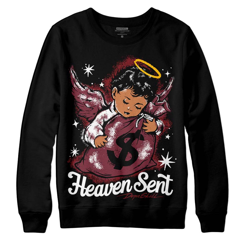 Jordan 1 Retro High OG “Team Red” DopeSkill Sweatshirt Heaven Sent Graphic Streetwear - Black