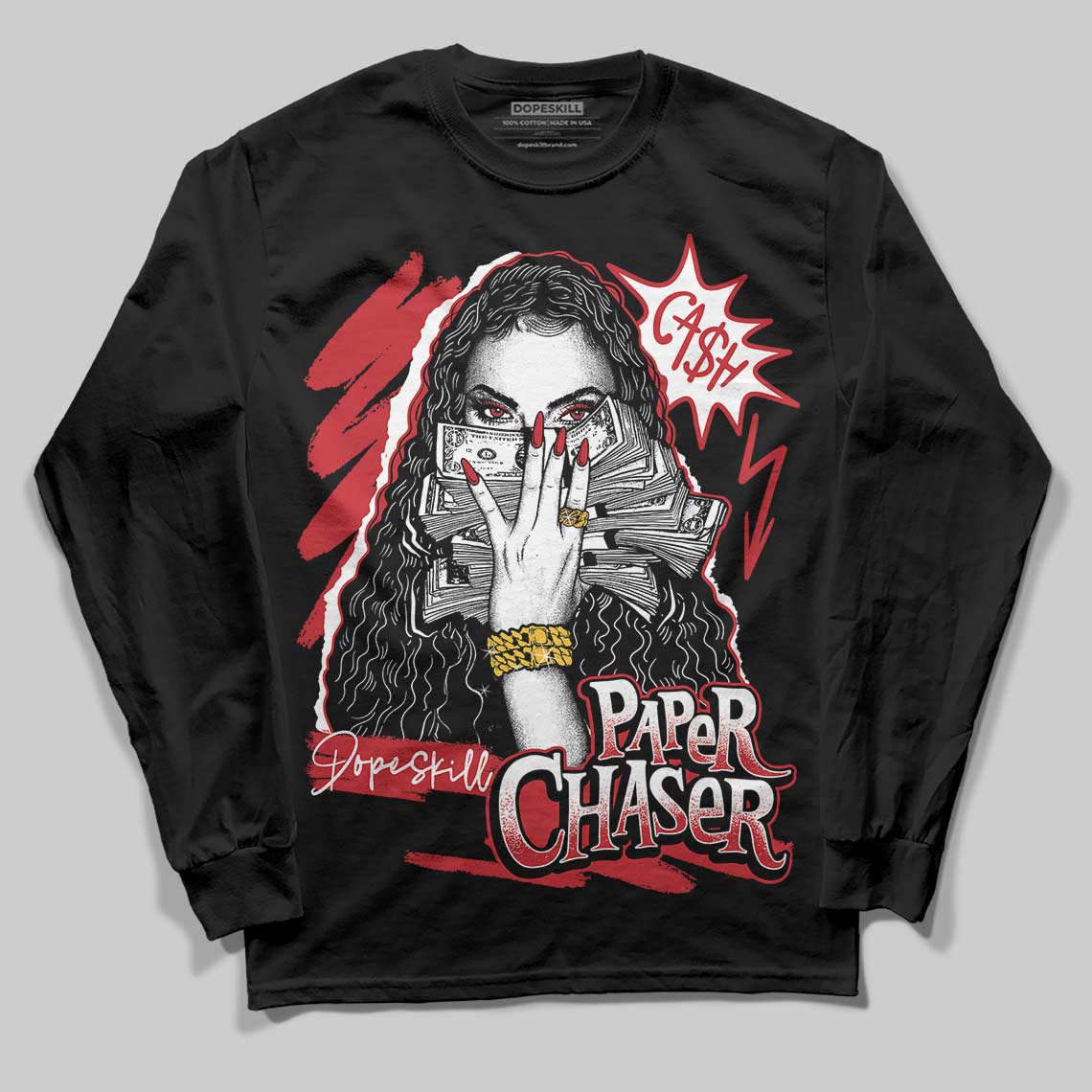 Jordan 1 Low OG "Chicago" DopeSkill Long Sleeve T-Shirt NPC Graphic Streetwear - Black