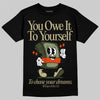 Olive Sneakers DopeSkill T-Shirt Owe It To Yourself Graphic Streetwear - Black