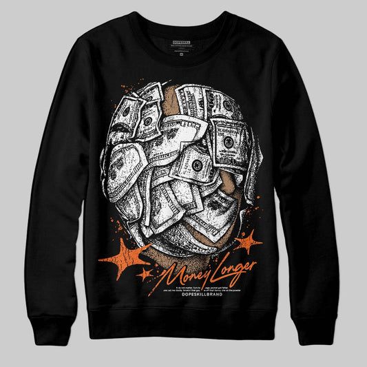 Orange, Black and White Sneakers DopeSkill Sweatshirt Money Longer Graphic Streetwear - Black