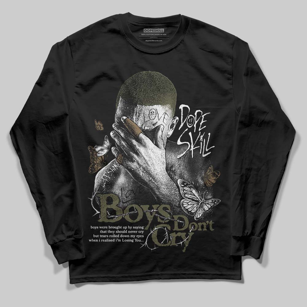 Adidas Samba OG Focus Olive Gum DopeSkill Long Sleeve T-Shirt Boys Don't Cry Graphic Streetwear - Black