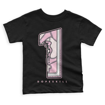 Dunk Low LX Pink Foam DopeSkill Toddler Kids T-shirt No.1 Graphic Streetwear - Black