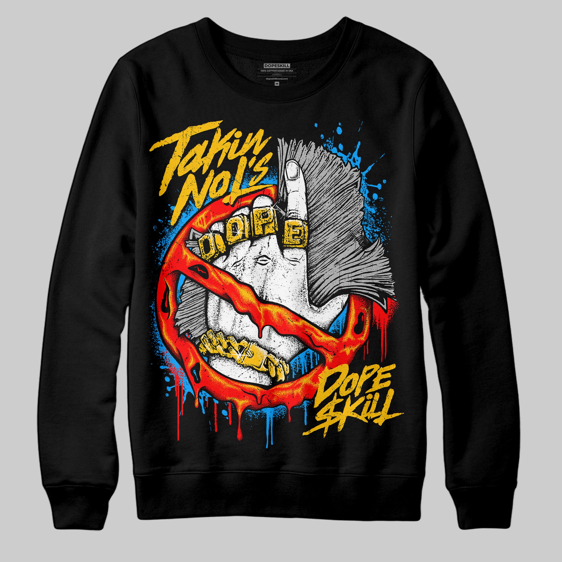 Nike Dunk Low x LeBron James 'Fruity Pebbles' DopeSkill Sweatshirt Takin No L's Graphic Streetwear - Black