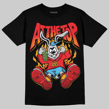 Red Sneakers DopeSkill T-Shirt At The Top Graphic Streetwear - Black