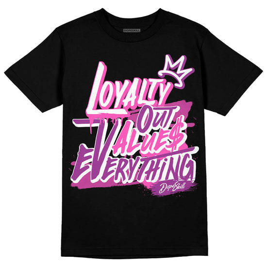 Jordan 4 GS “Hyper Violet” DopeSkill T-Shirt LOVE Graphic Streetwear - Black