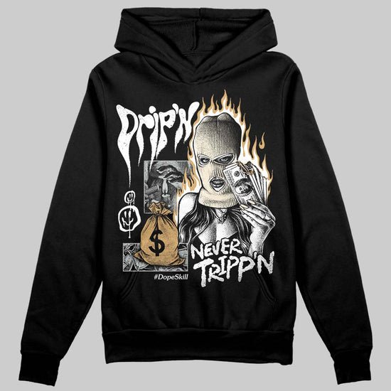 Jordan 5 Retro Reverse Metallic DopeSkill Hoodie Sweatshirt Drip'n Never Tripp'n Graphic Streetwear - Black