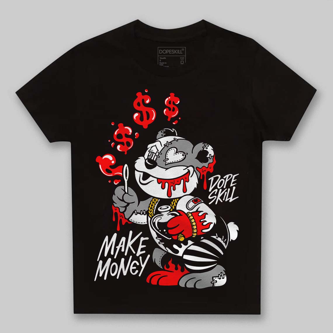 Black and White Sneakers DopeSkill Toddler Kids T-shirt Make Money Graphic Streetwear - Black