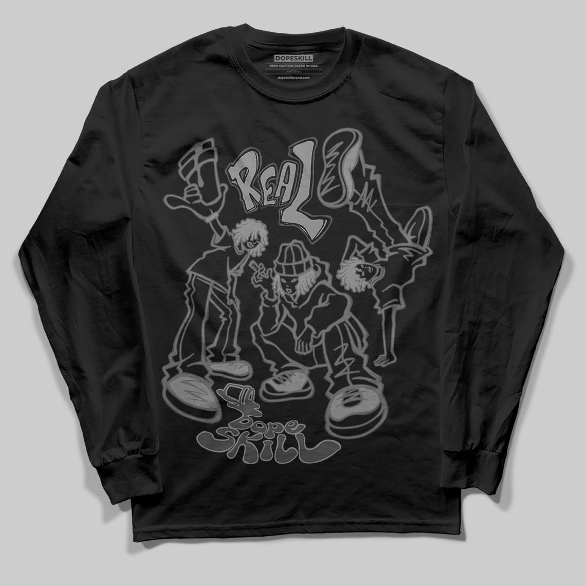 Jordan 4 “Black Cat” (2025) DopeSkill Long Sleeve T-Shirt Real Y2K Players Graphic Streetwear - Black