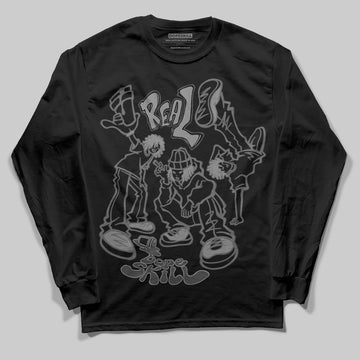 Jordan 4 “Black Cat” (2025) DopeSkill Long Sleeve T-Shirt Real Y2K Players Graphic Streetwear - Black