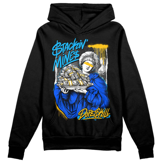 Royal Blue Sneakers DopeSkill Hoodie Sweatshirt Stackin Mines Graphic Streetwear - Black