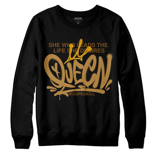 Jordan 13 Wheat 2023 DopeSkill Sweatshirt Queen Graphic Streetwear - Black