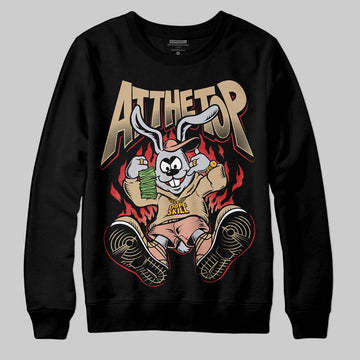 TAN Sneakers DopeSkill Sweatshirt At The Top Graphic Streetwear - Black