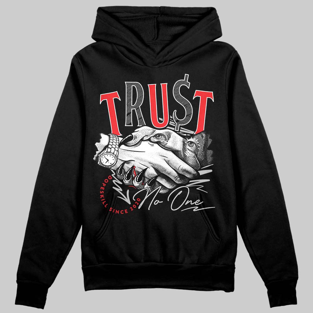 Jordan Spizike Low Bred DopeSkill Hoodie Sweatshirt Trust No One Graphic Streetwear - Black