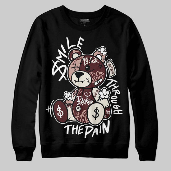 Jordan 11 “China” DopeSkill Sweatshirt Smile Through The Pain Graphic Streetwear - Black