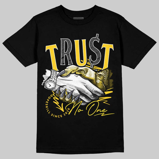 Jordan 4 Lightning DopeSkill T-shirt Trust No One Graphic Streetwear - Black