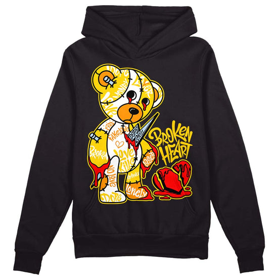 Jordan 6 “Yellow Ochre” DopeSkill Hoodie Sweatshirt Broken Heart Graphic Streetwear - Black