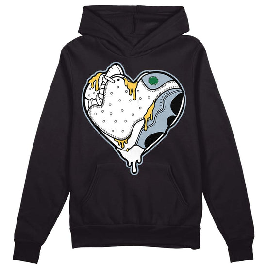 Jordan 13 “Blue Grey” DopeSkill Hoodie Sweatshirt Heart Jordan 13 Graphic Streetwear - Black