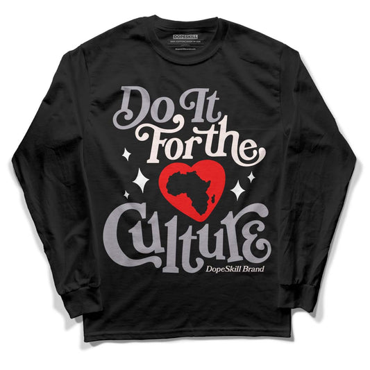 Jordan 2 Cement Grey DopeSkill Long Sleeve T-Shirt Do It For The Culture Graphic Streetwear - Black