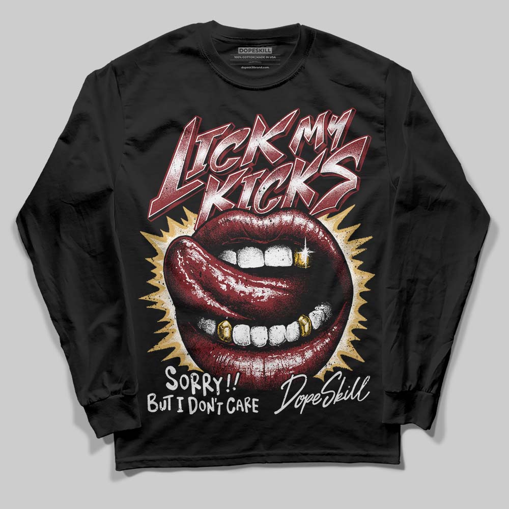 Dunk Low SE Sisterhood Sail Team Red W DopeSkill Long Sleeve T-Shirt Lick My Kicks Graphic Streetwear - Black