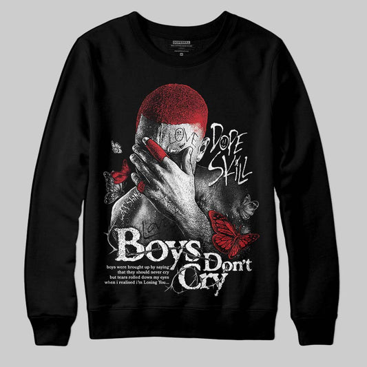 Jordan 4 OG “White Cement” DopeSkill Sweatshirt Boys Don't Cry Graphic Streetwear - Black