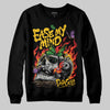 Yellow Sneakers DopeSkill Sweatshirt Ease My Mind Graphic Streetwear - Black