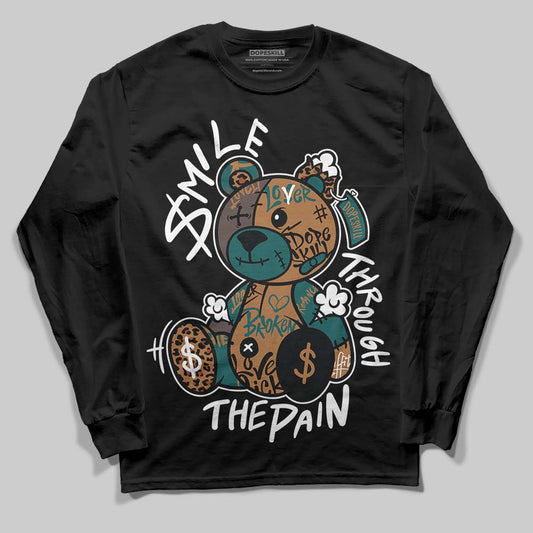 Adidas Samba OG Leopard Pack Collegiate Green DopeSkill Long Sleeve T-Shirt Smile Through The Pain Graphic Streetwear - Black