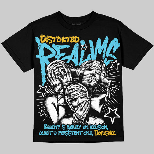 Jordan 11 Retro Gamma Blue (2025) Oversize Print 'Distorted Realms' DopeSkill Graphic T-shirt Streetwear - black