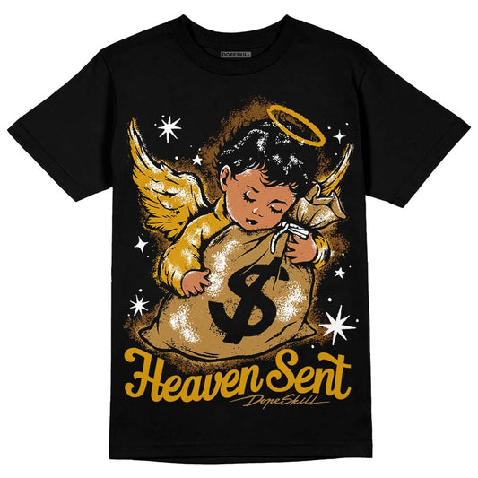 Jordan 13 Wheat 2023 DopeSkill T-Shirt Heaven Sent Graphic Streetwear - Black