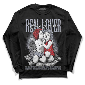 Jordan 4 “Bred Reimagined” DopeSkill Long Sleeve T-Shirt Real Lover Graphic Streetwear - Black