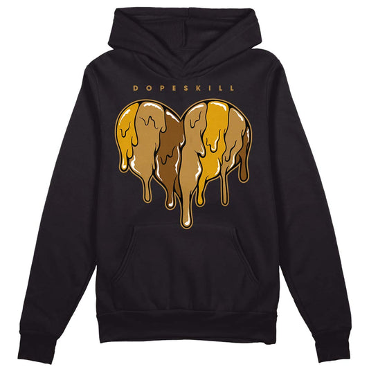 Jordan 13 Wheat 2023 DopeSkill Hoodie Sweatshirt Slime Drip Heart Graphic Streetwear - Black