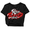 Jordan 1 Retro Low "Black Toe" DopeSkill Women's Crop Top Rare Breed Type Graphic Streetwear - Black