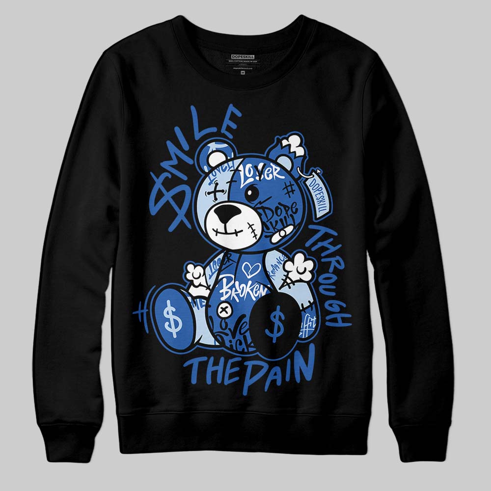 Jordan 11 "Space Jam" (2026) DopeSkill Sweatshirt Smile Through The Pain Graphic Streetwear - Black