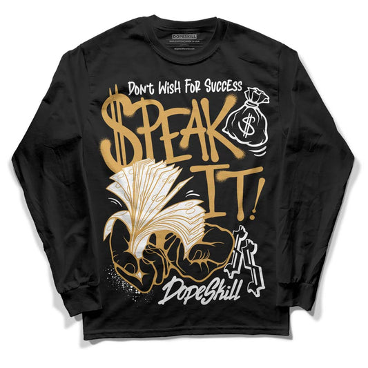 Jordan 11 "Gratitude" DopeSkill Long Sleeve T-Shirt Speak It Graphic Streetwear - Black