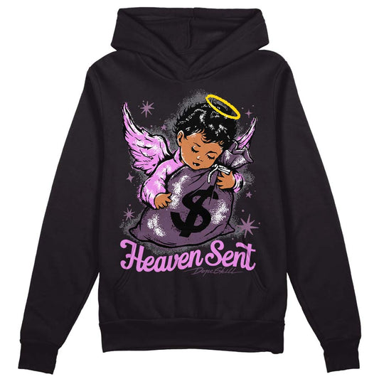 Jordan 2 “Mauve/Off-Noir” DopeSkill Hoodie Sweatshirt Heaven Sent Graphic Streetwear - Black