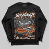 Orange, Black and White Sneakers DopeSkill Long Sleeve T-Shirt Flexin' Graphic Streetwear - Black