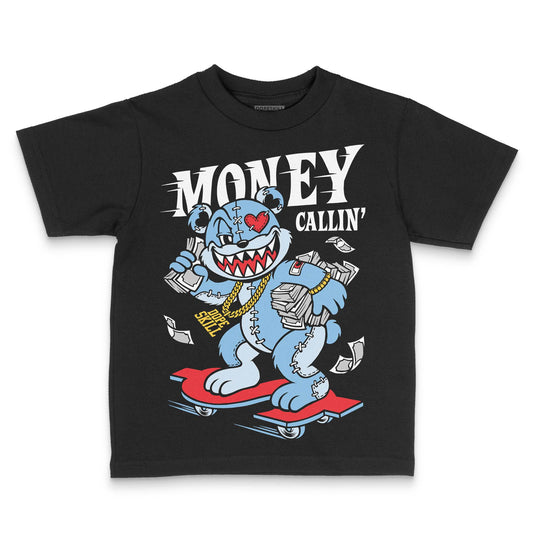 University Blue Sneakers DopeSkill Toddler Kids T-shirt Money Callin' Graphic Streetwear - Black