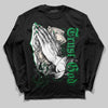 Jordan 2 Retro Lucky Green DopeSkill Long Sleeve T-Shirt Trust God Graphic Streetwear - Black