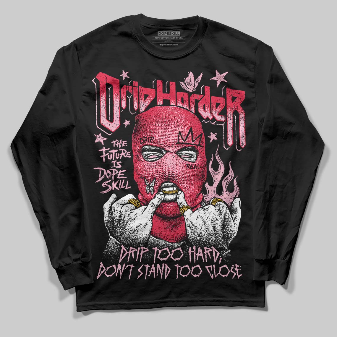 Dunk Low Valentine's Day (2026) DopeSkill Long Sleeve T-Shirt Drip Harder Graphic Streetwear - Black