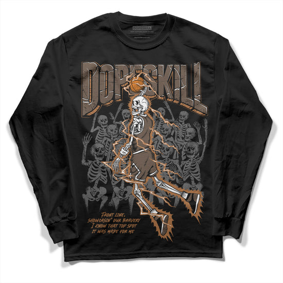 Jordan 1 Retro High OG Palomino DopeSkill Long Sleeve T-Shirt Thunder Dunk Graphic Streetwear - Black