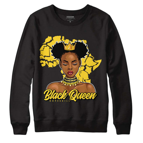 Jordan 4 Tour Yellow Thunder DopeSkill Sweatshirt Black Queen Graphic Streetwear - Black