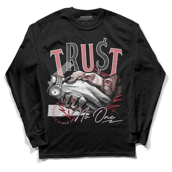 Valentine's Day Collection DopeSkill Long Sleeve T-Shirt Trust No One Graphic Streetwear - Black