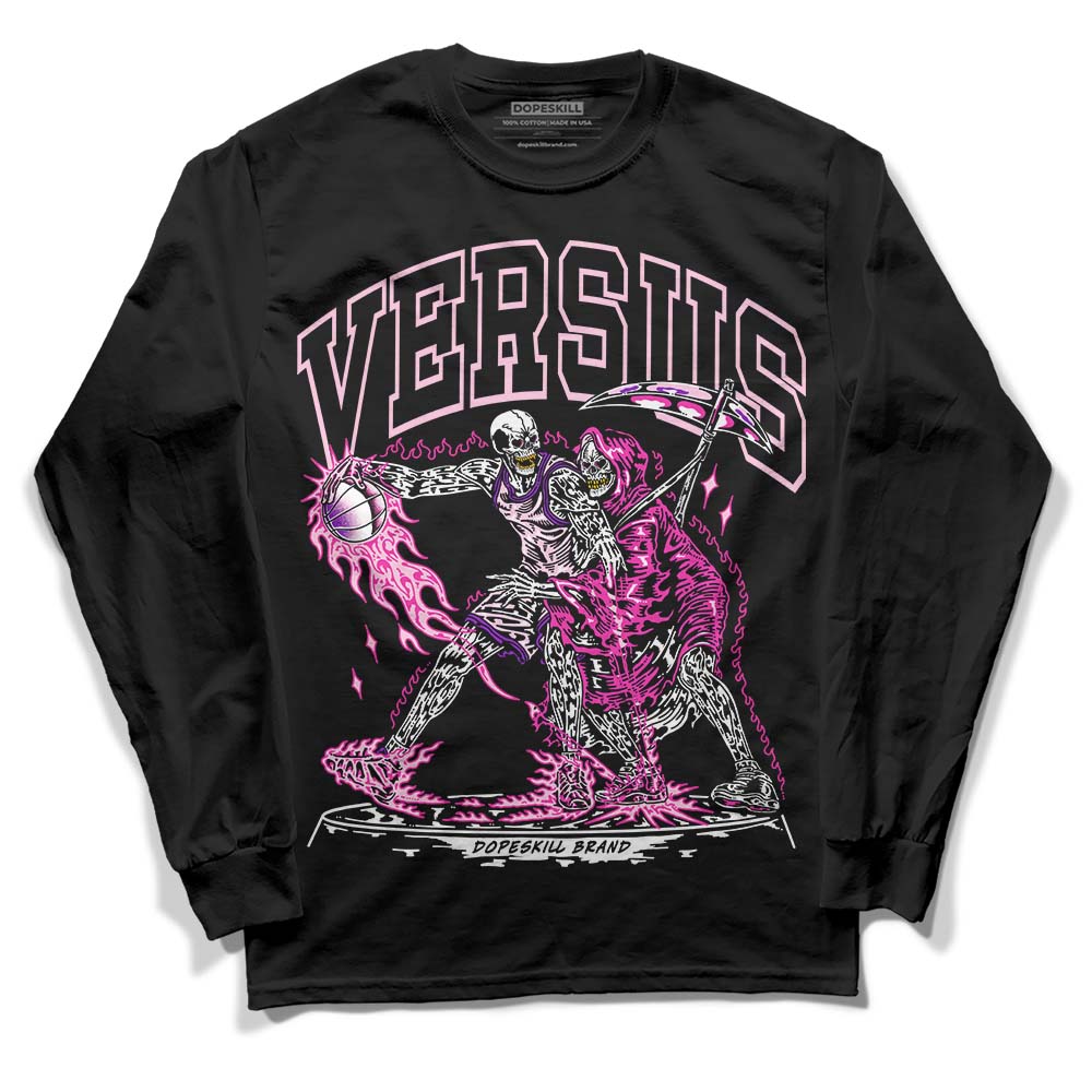 Pink Sneakers DopeSkill Long Sleeve T-Shirt VERSUS Graphic Streetwear - Black