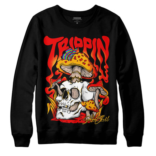 Red Sneakers DopeSkill Sweatshirt Trippin Graphic Streetwear - Black