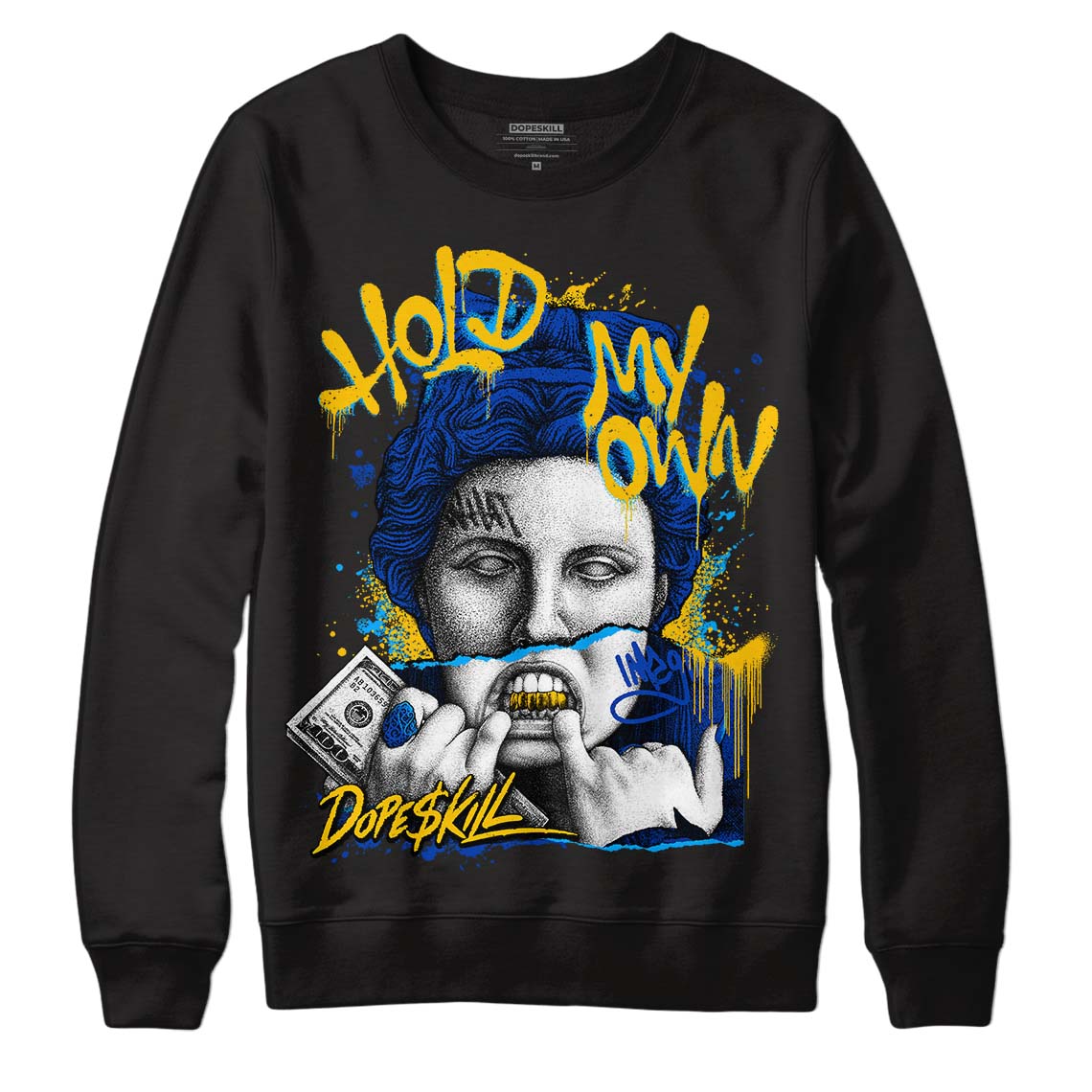 Jordan 14 “Laney” DopeSkill Sweatshirt Hold My Own Graphic Streetwear - Black